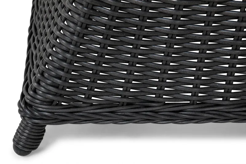 Ruokailuryhmä Marcus Ø140 + 6 Marcus Light tuolia + pehmuste - Musta - Puutarhakalusteet - Ulkoryhmä - Ruokailuryhmät ulos