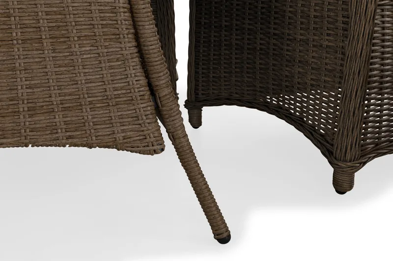 Ruokailuryhmä Marcus Ø140 + 6 nojatuolia + pehmusteet - Luonnonväri - Puutarhakalusteet - Ulkoryhmä - Ruokailuryhmät ulos