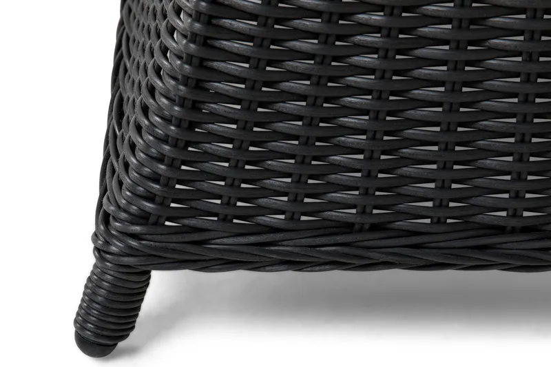 Ruokailuryhmä Marcus Ø140 + 6 Nojatuolia + pehmusteet - Musta - Puutarhakalusteet - Ulkoryhmä - Ruokailuryhmät ulos