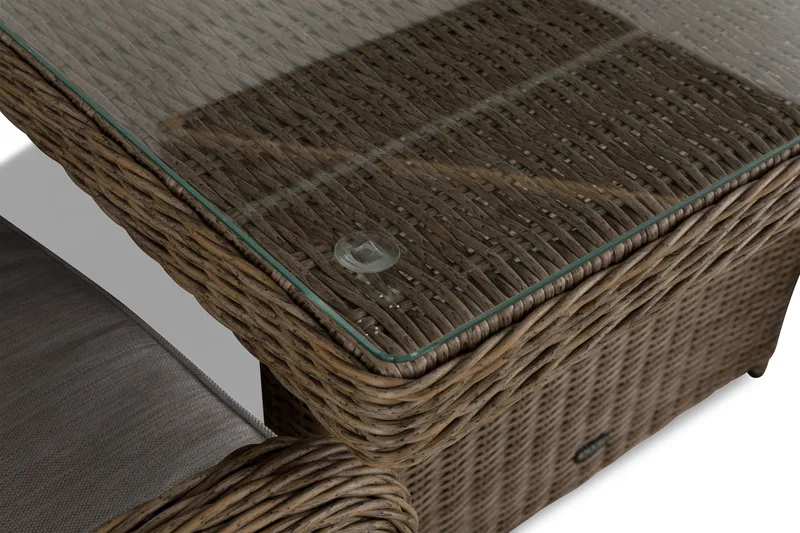 Ruokailuryhmä Marcus + 6 nojatuolia + pehmusteet - Luonnonväri - Puutarhakalusteet - Ulkoryhmä - Ruokailuryhmät ulos