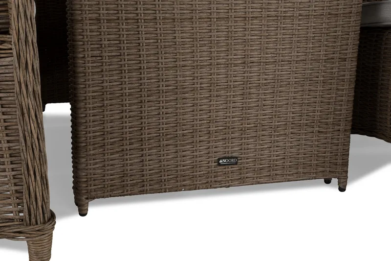 Ruokailuryhmä Marcus + 6 nojatuolia + pehmusteet - Luonnonväri - Puutarhakalusteet - Ulkoryhmä - Ruokailuryhmät ulos