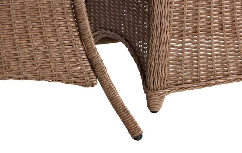 Ruokailuryhmä Marcus 140 cm Pyöreä 4 Light tuolia Pehmusteet - Puutarhakalusteet - Ulkoryhmä - Ruokailuryhmät ulos