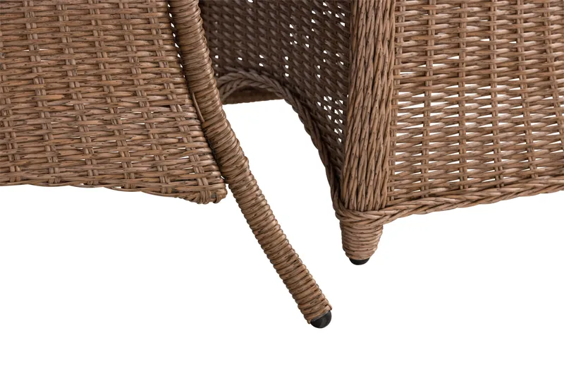 Ruokailuryhmä Marcus 140 cm Pyöreä 6 Light tuolia Pehmusteet - Puutarhakalusteet - Ulkoryhmä - Ruokailuryhmät ulos