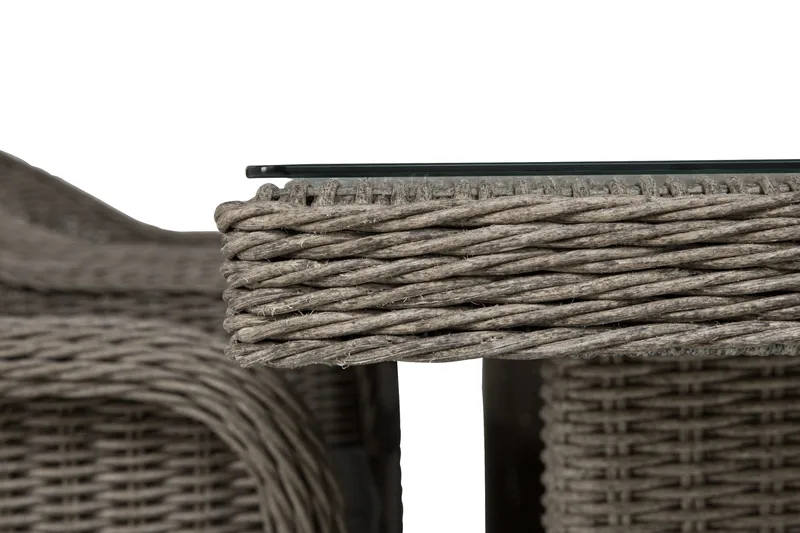 Ruokailuryhmä Marcus 200 + 4 Marcus Light tuolia + pehmustee - Harmaa - Puutarhakalusteet - Ulkoryhmä - Ruokailuryhmät ulos