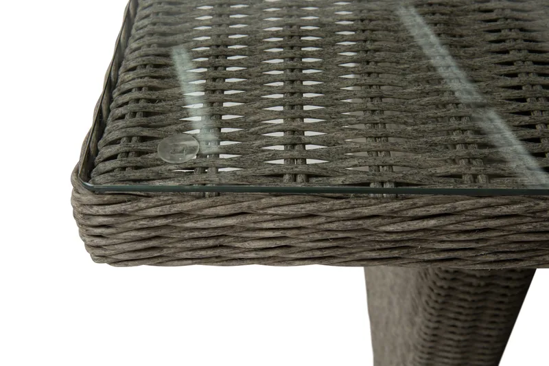 Ruokailuryhmä Marcus 200 + 4 Nojatuolia + pehmusteet - Harmaa - Puutarhakalusteet - Ulkoryhmä - Ruokailuryhmät ulos