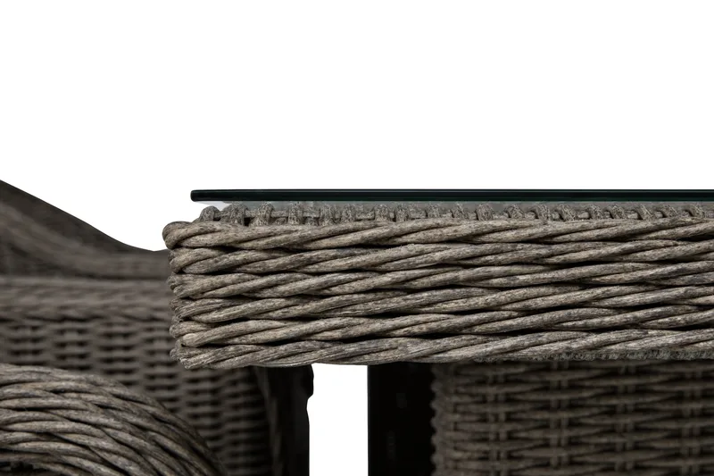 Ruokailuryhmä Marcus 200 + 6 Marcus Light tuolia + pehmustee - Harmaa - Puutarhakalusteet - Ulkoryhmä - Ruokailuryhmät ulos