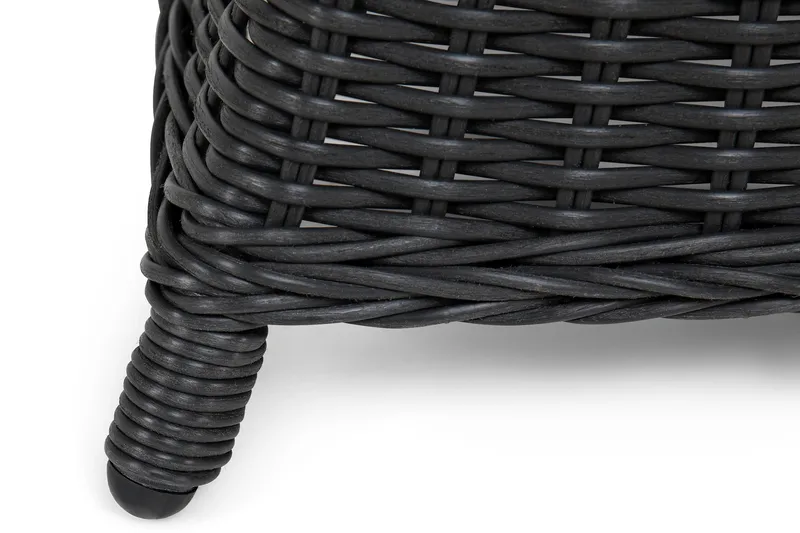 Ruokailuryhmä Marcus 200 + 6 Nojatuolia + pehmusteet - Musta - Puutarhakalusteet - Ulkoryhmä - Ruokailuryhmät ulos