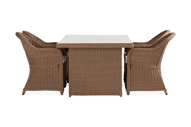 Ruokailuryhmä Marcus 200 cm 4 Light tuolia Pehmusteet - Puutarhakalusteet - Ulkoryhmä - Ruokailuryhmät ulos