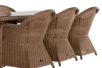 Ruokailuryhmä Marcus 200 cm 6 Light tuolia Pehmusteet - Puutarhakalusteet - Ulkoryhmä - Ruokailuryhmät ulos