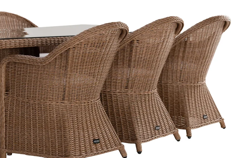 Ruokailuryhmä Marcus 200 cm 6 Light tuolia Pehmusteet - Puutarhakalusteet - Ulkoryhmä - Ruokailuryhmät ulos