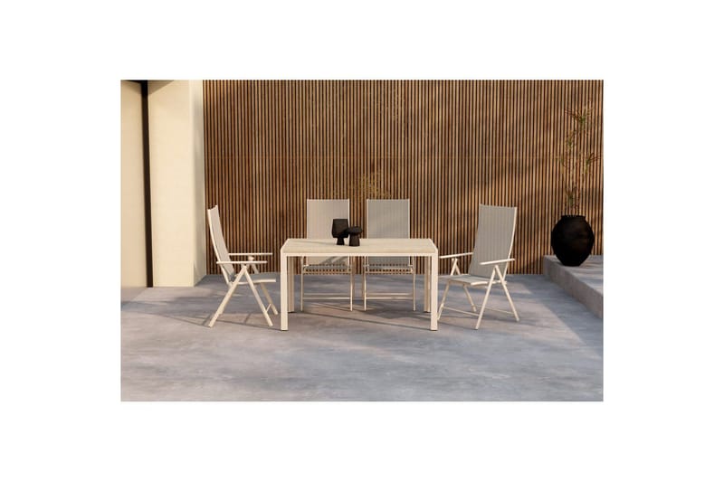 Ruokailuryhmä Mirko 140x80x74, Levanzo - beige - Puutarhakalusteet - Ulkoryhmä - Ruokailuryhmät ulos