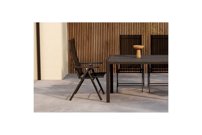 Ruokailuryhmä Mirko 140x80x74, Levanzo - Musta - Puutarhakalusteet - Ulkoryhmä - Ruokailuryhmät ulos