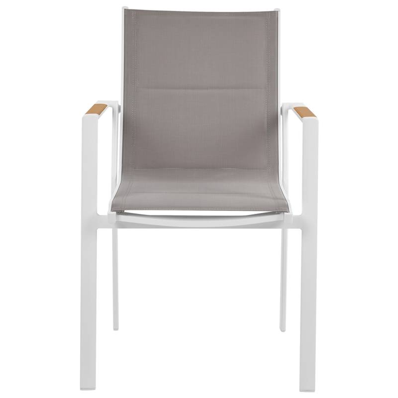 Ruokailuryhmä ulos 4-istuttava Maletto/Busseto - valkoinen/harmaa/läpinäkyvä/ruskea - Puutarhakalusteet - Ulkoryhmä - Ruokailuryhmät ulos