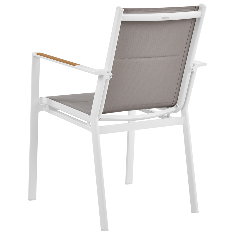 Ruokailuryhmä ulos 4-istuttava Maletto/Busseto - valkoinen/harmaa/läpinäkyvä/ruskea - Puutarhakalusteet - Ulkoryhmä - Ruokailuryhmät ulos