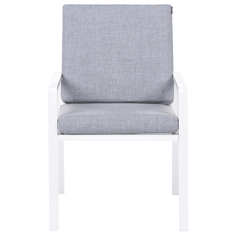 Ruokailuryhmä ulos 4-istuttava Visso - valkoinen/harmaa/beige - Puutarhakalusteet - Ulkoryhmä - Ruokailuryhmät ulos