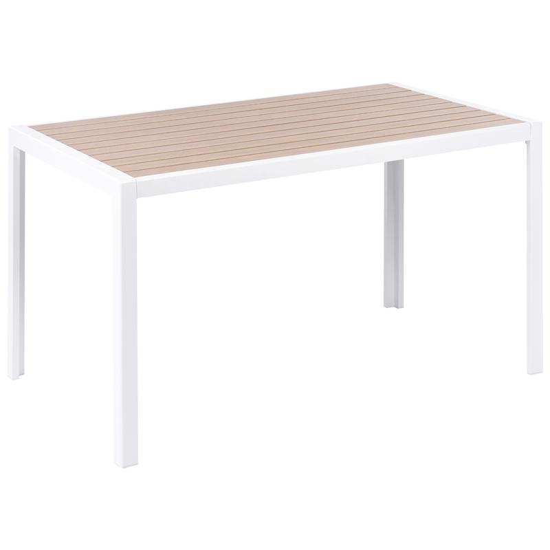 Ruokailuryhmä ulos 4-istuttava Visso - valkoinen/harmaa/beige - Puutarhakalusteet - Ulkoryhmä - Ruokailuryhmät ulos