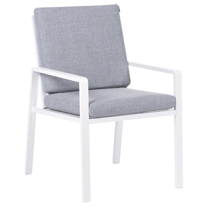 Ruokailuryhmä ulos 4-istuttava Visso - valkoinen/harmaa/beige - Puutarhakalusteet - Ulkoryhmä - Ruokailuryhmät ulos