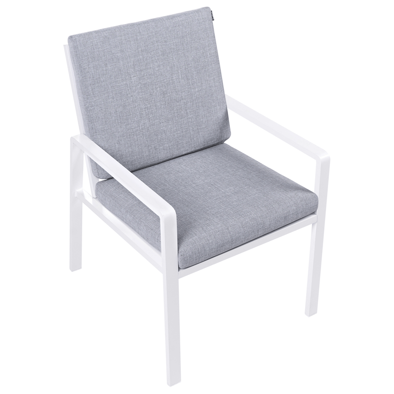 Ruokailuryhmä ulos 4-istuttava Visso - valkoinen/harmaa/beige - Puutarhakalusteet - Ulkoryhmä - Ruokailuryhmät ulos