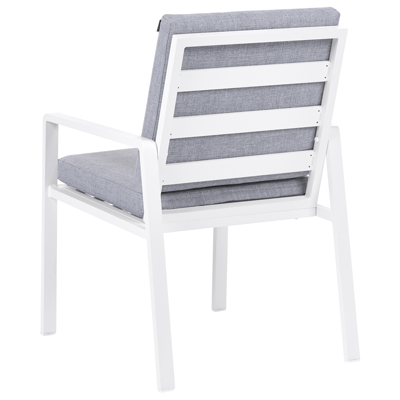 Ruokailuryhmä ulos 4-istuttava Visso - valkoinen/harmaa/beige - Puutarhakalusteet - Ulkoryhmä - Ruokailuryhmät ulos