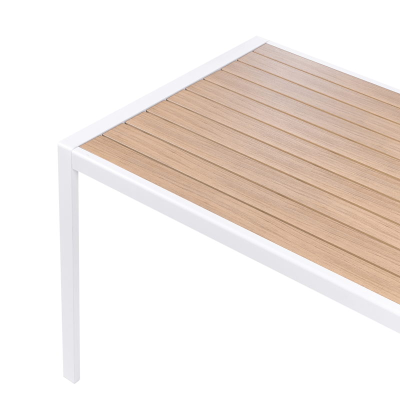 Ruokailuryhmä ulos 4-istuttava Visso - valkoinen/harmaa/beige - Puutarhakalusteet - Ulkoryhmä - Ruokailuryhmät ulos