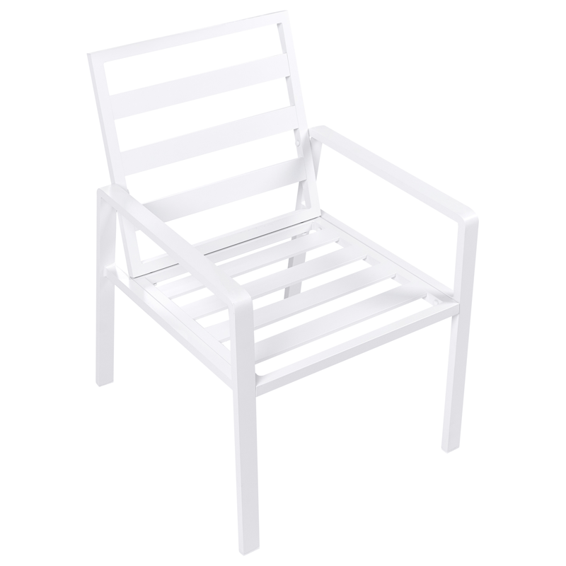 Ruokailuryhmä ulos 4-istuttava Visso - valkoinen/harmaa/beige - Puutarhakalusteet - Ulkoryhmä - Ruokailuryhmät ulos