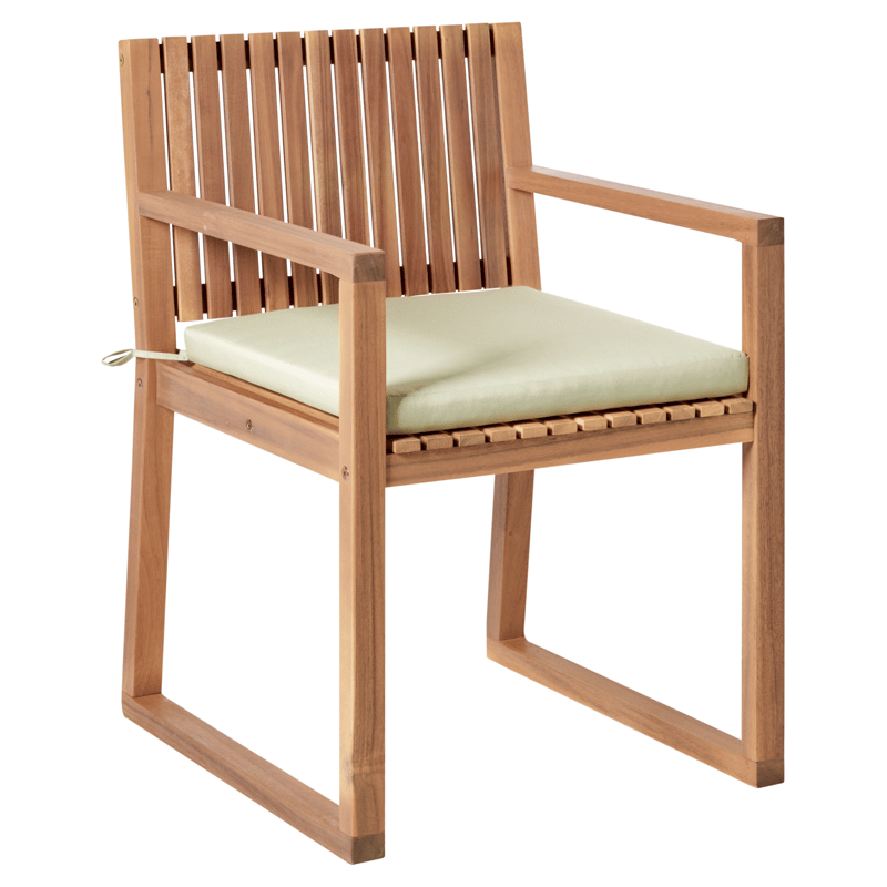 Ruokailuryhmä ulos 8-istuttava Sassari Premium pehmusteilla akaasiapuu - Ruskea/Vihreä - Puutarhakalusteet - Ulkoryhmä - Ruokailuryhmät ulos