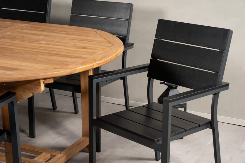 Ruokailuryhmä Venture Home Kenya, Levels - musta - Puutarhakalusteet - Ulkoryhmä - Ruokailuryhmät ulos