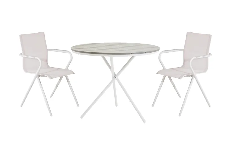 Ruokailuryhmä Parma Pyöreä 90 cm 2 Alina tuolia, Musta