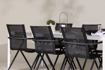Ruokaryhmä Break cm Suorakulmainen 6 Alina-tuolilla - Valkoinen - Puutarhakalusteet - Ulkoryhmä - Ruokailuryhmät ulos