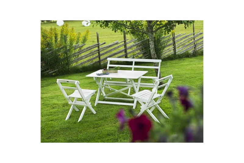 Ruokaryhmä Hillerstorp Torpet Valkoinen - Puutarhakalusteet - Ulkoryhmä - Ruokailuryhmät ulos