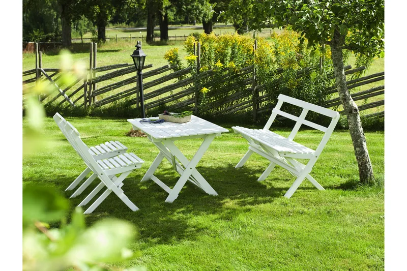 Ruokaryhmä Hillerstorp Torpet Valkoinen - Puutarhakalusteet - Ulkoryhmä - Ruokailuryhmät ulos