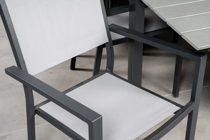 Ruokaryhmä Levels 225-325 cm Suorakulmainen 10 Copacabana-tuolilla - Harmaa - Puutarhakalusteet - Ulkoryhmä - Ruokailuryhmät ulos