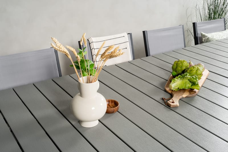 Ruokaryhmä Levels 225-325 cm Suorakulmainen 10 Copacabana-tuolilla - Harmaa - Puutarhakalusteet - Ulkoryhmä - Ruokailuryhmät ulos