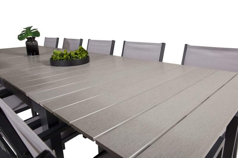 Ruokaryhmä Levels 225-325 cm Suorakulmainen 10 Copacabana-tuolilla - Harmaa - Puutarhakalusteet - Ulkoryhmä - Ruokailuryhmät ulos