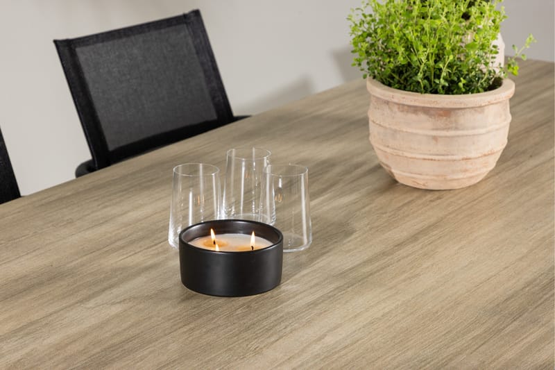 Ruokaryhmä Merlo cm Suorakulmainen 6 Alina-tuolilla - Valkoinen - Puutarhakalusteet - Ulkoryhmä - Ruokailuryhmät ulos