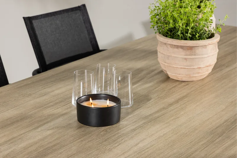 Ruokaryhmä Merlo cm Suorakulmainen 6 Alina-tuolilla - Valkoinen - Puutarhakalusteet - Ulkoryhmä - Ruokailuryhmät ulos