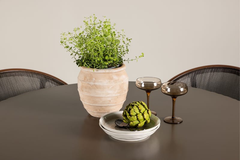 Ruokaryhmä Santa 120 cm Pyöreä 4 Vila Real -tuolilla - Ruskea - Puutarhakalusteet - Ulkoryhmä - Ruokailuryhmät ulos