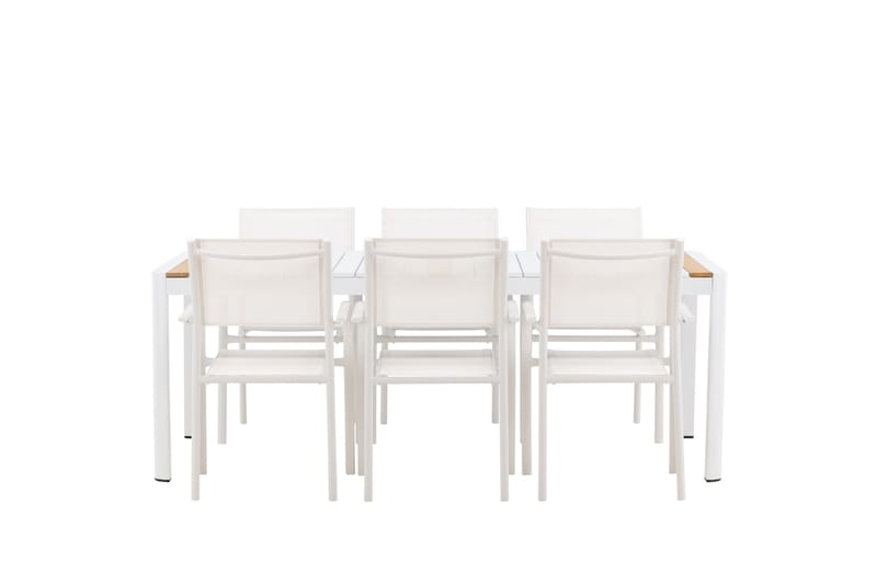 Ruokaryhmä Togo 200 cm Suorakulmainen 6 Santorini-tuolilla, Luonnonvärinen