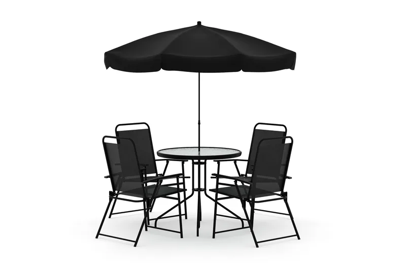 Samra Ruokailuryhmä 4-istuttava, Musta