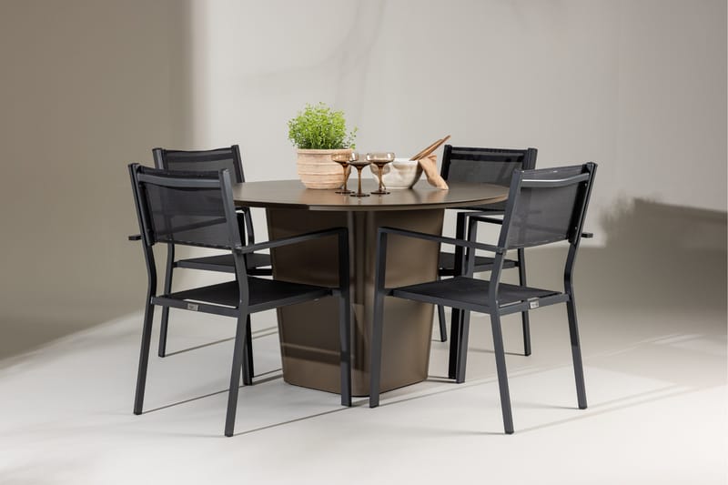 Santa Fe Ruokailuryhmä + 4 Copacabana tuolia - Puutarhakalusteet - Ulkoryhmä - Ruokailuryhmät ulos