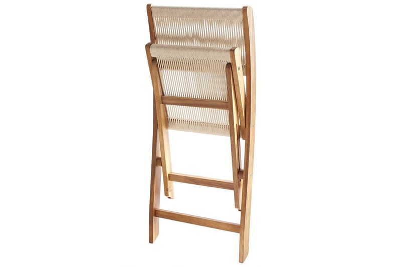 Taitettavat ulkokalusteet Prossedi - Beige, Vaalea puu - Puutarhakalusteet - Ulkoryhmä - Ruokailuryhmät ulos