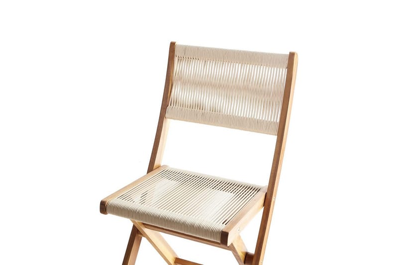 Taitettavat ulkokalusteet Prossedi - Beige, Vaalea puu - Puutarhakalusteet - Ulkoryhmä - Ruokailuryhmät ulos