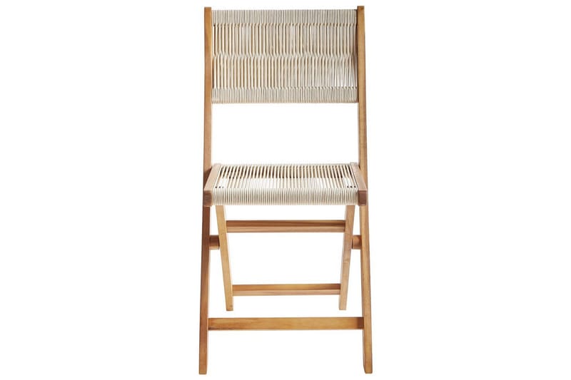 Taitettavat ulkokalusteet Prossedi - Beige, Vaalea puu - Puutarhakalusteet - Ulkoryhmä - Ruokailuryhmät ulos