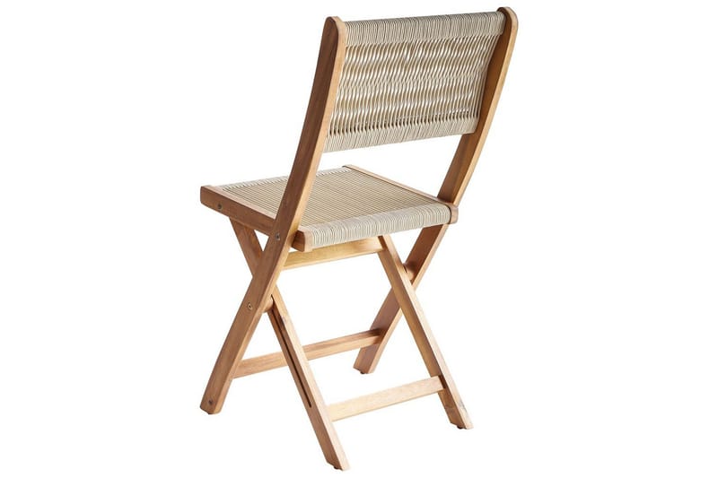 Taitettavat ulkokalusteet Prossedi - Beige, Vaalea puu - Puutarhakalusteet - Ulkoryhmä - Ruokailuryhmät ulos