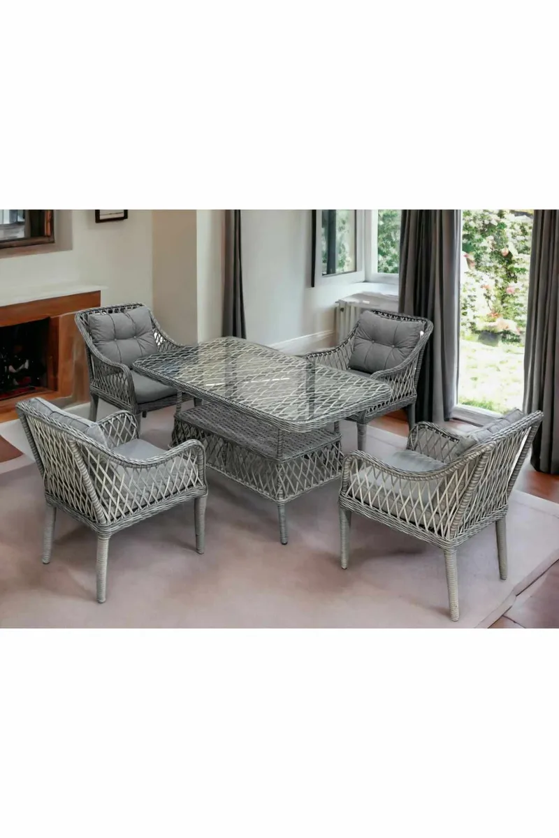 Garden Table & Chairs Set Atelier Del Sofa - Puutarhakalusteet - Ulkoryhmä - Ruokailuryhmät ulos