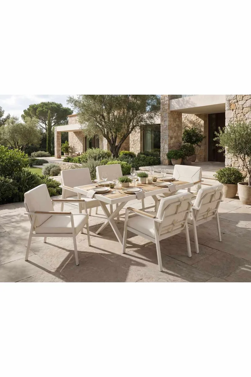 Garden Table & Chairs Set Atelier Del Sofa - Puutarhakalusteet - Ulkoryhmä - Ruokailuryhmät ulos