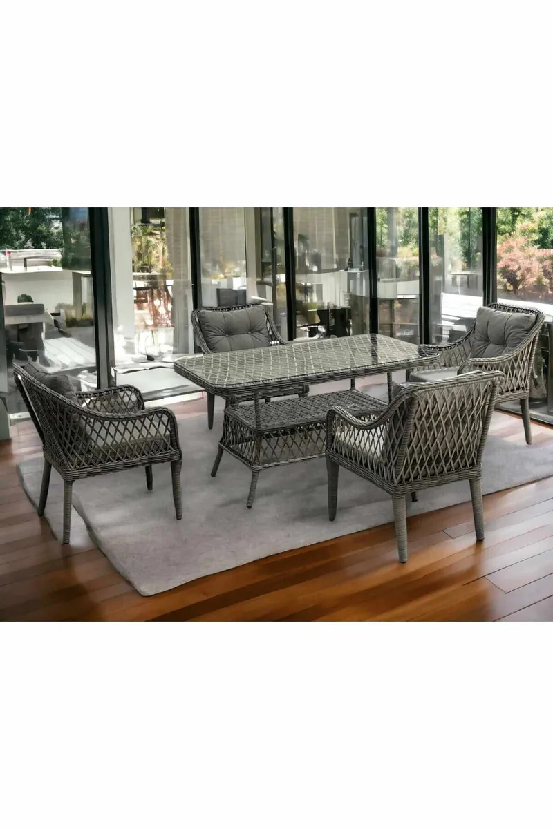 Garden Table & Chairs Set Atelier Del Sofa - Puutarhakalusteet - Ulkoryhmä - Ruokailuryhmät ulos