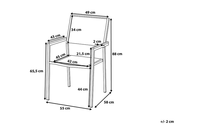 Grosseto Puutarhakalusteryhmä Pöytä + 6 tuolia - Musta - Puutarhakalusteet - Ulkoryhmä - Ruokailuryhmät ulos