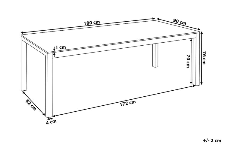 Grosseto Puutarhakalusteryhmä Pöytä + 6 tuolia - Musta - Puutarhakalusteet - Ulkoryhmä - Ruokailuryhmät ulos