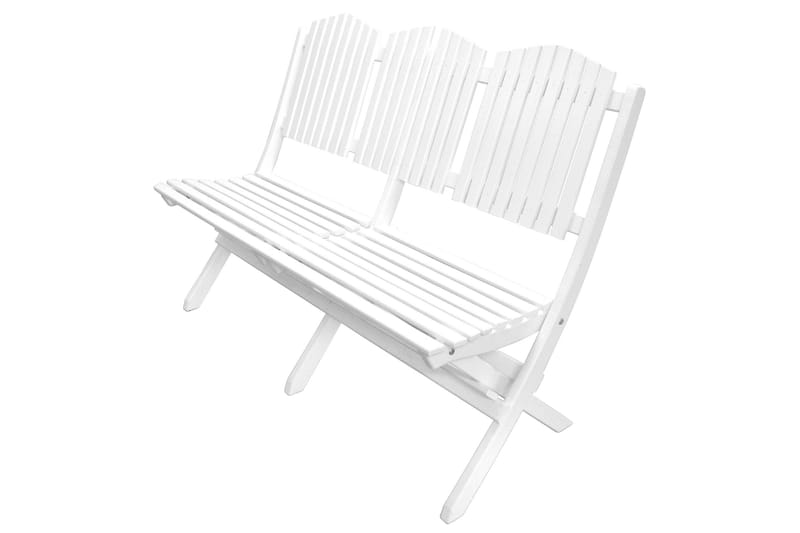 Kahvilaryhmä Delpino 125 cm - Valkoinen - Puutarhakalusteet - Ulkoryhmä - Ruokailuryhmät ulos